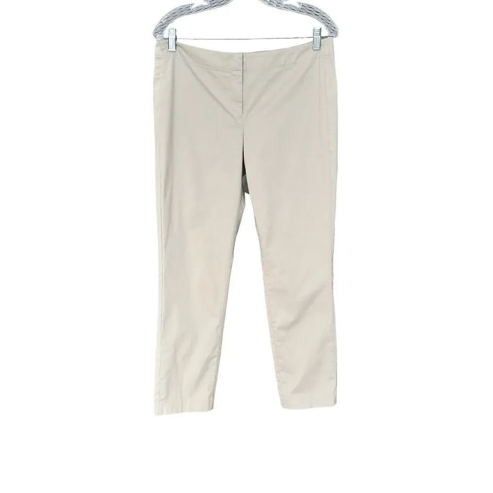 J. Jill Womens Straight Leg Lightweight CottonPant Khaki-Tan Size 10